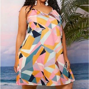 NWT SHEIN slip dress, geometric print. Size 22/24. Brand new. Never worn.